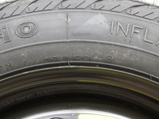 Запаска/Докатка 16 5* KIA K5 DL3 2019-2023 (диск J16х4T, ET30, PCD 5x114.3, DIA56.1 , шина KUMHO T125/80D 16 97M, Корея, 2020р.) 52910C2910, 52910C2910, A