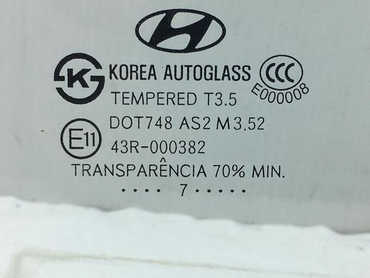 Стекло двери заднее правое HYUNDAI SANTA FE CM 2006-2009 (глухе) 834272B000, 834272B000, A