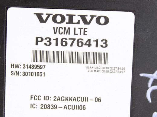 Блок управління VOLVO XC90 2015-2019 31676413, 31676413, A