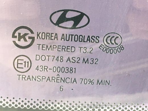 Стекло в кузов правое HYUNDAI SANTA FE CM 2006-2009 878202B000, 878202B000, B