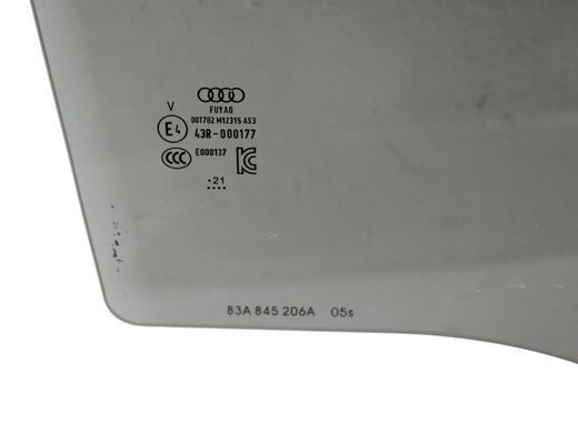 Скло дверей заднє праве AUDI Q3 F3 2018-2025 (83F845206A) 83A845206A, 83A845206A, A