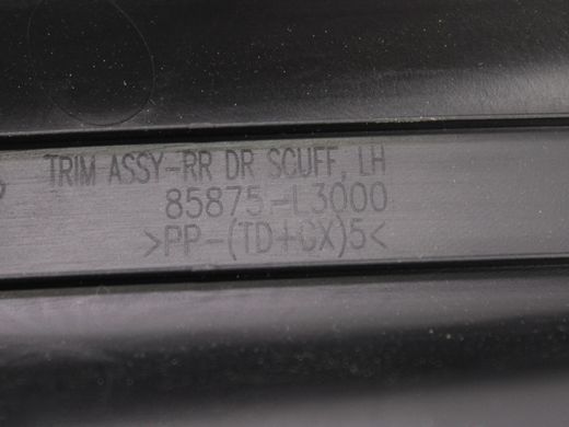 Накладка порога задня ліва внутрішня KIA K5 DL3 2019-2023 (85875-L3000WK) 85875-L3000, 85875-L3000, B