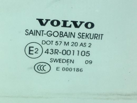 Стекло двери заднее правое VOLVO XC60 2008-2013 30745620, 30745620, A