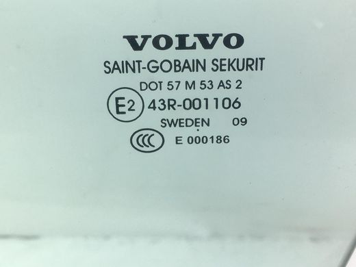 Стекло двери переднее левое VOLVO XC60 2008-2013 31386794, 31386794, A