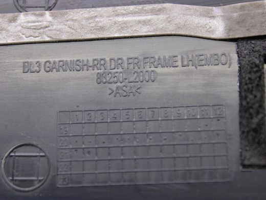 Накладка двери верхняя задняя левая внешняя KIA K5 DL3 2019-2023 83250-L2000, 83250-L2000, A