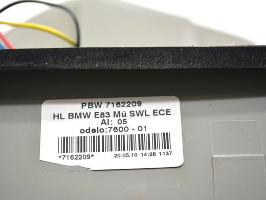 Ліхтар стоп задній лівий зовнішній BMW X3 E83 2006-2010 PBW7162209, PBW7162209, A