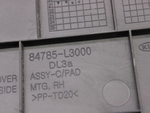 Накладка торпедо права KIA K5 DL3 2019-2023 84785-L3000, 84785-L3000, A