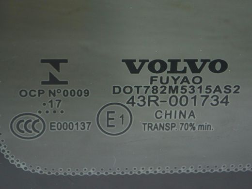 Стекло в кузов заднее левое VOLVO S90 SPA 2016-2020 31108785, 31108785, A