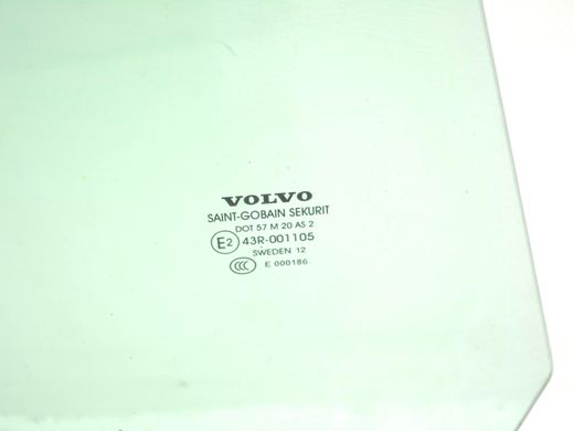 Стекло двери заднее правое VOLVO V50 P12 2010-2012 30674295, 30674295, A