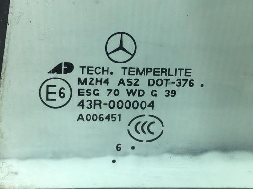 Стекло двери заднее левое MERCEDES ML 320 W164 2005-2008 A1647302355, A1647302355, B