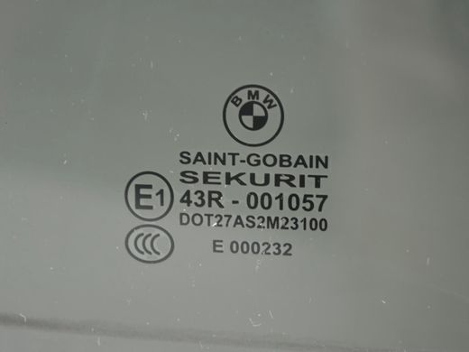 Стекло двери заднее левое BMW X3 E83 2006-2010 51333332311, 51333332311, B