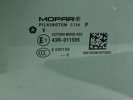 Стекло двери заднее левое JEEP RENEGADE 2014- 68256359AA, 68256359AA, B
