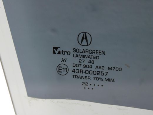 Скло дверей переднє праве ACURA RDX 2022-2026 73300-TJB-A10, 73300-TJB-A10, A