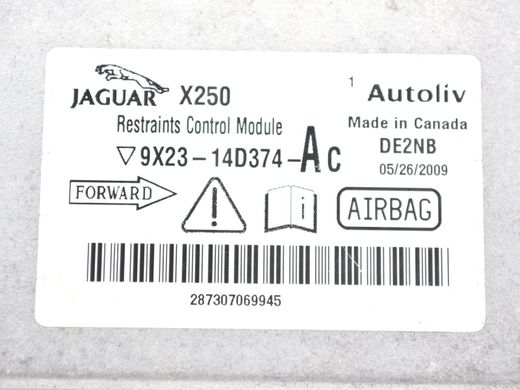 Блок управління AirBag JAGUAR XF X250 2008-2011 9X2314D374AC, 9X2314D374AC, A