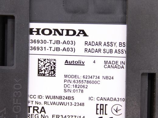 Радар задній правий ACURA RDX 2018-2021 (з кронштейном) 36931-TJB-A03, 36931-TJB-A03, A
